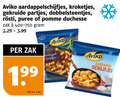 klik op dit plaatje voor een vergroting en voor vergelijkbare aanbiedingen gerelateerd aan ` aardappelschijfjes aviko kroketjes gekruide partjes dobbelsteentjes puree pomme duchesse zak kilo v.a. schijfjes ` aardappelschijfjes aviko kroketjes gekruide partjes dobbelsteentjes puree pomme duchesse zak kilo v.a. schijfjes