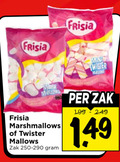 klik op dit plaatje voor een vergroting en voor vergelijkbare aanbiedingen gerelateerd aan ` marshmallows frisia mini twister mallows marshmallow zak ` marshmallows frisia mini twister mallows marshmallow zak