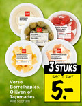 klik op dit plaatje voor een vergroting en voor vergelijkbare aanbiedingen gerelateerd aan ` verse olijven tapas 5 hoemoes naturel zoete pepers gevuld roomkaas groene knoflook noordwoudse kaasblokjes zacht belegen borrelhapjes tapenades soorten serranorolletjes kruidenkaas 3stuks ` verse olijven tapas 5 hoemoes naturel zoete pepers gevuld roomkaas groene knoflook noordwoudse kaasblokjes zacht belegen borrelhapjes tapenades soorten serranorolletjes kruidenkaas 3stuks