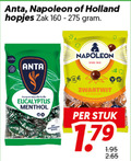 klik op dit plaatje voor een vergroting en voor vergelijkbare aanbiedingen gerelateerd aan ` snoep 23 30 160 anta napoleon holland hopjes zak eucalyptus menthol zwartwit stuk ` snoep 23 30 160 anta napoleon holland hopjes zak eucalyptus menthol zwartwit stuk