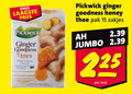 klik op dit plaatje voor een vergroting en voor vergelijkbare aanbiedingen gerelateerd aan ` thee 15 225 pickwick ginger goodness honey pak zakjes jumbo stuk ` thee 15 225 pickwick ginger goodness honey pak zakjes jumbo stuk