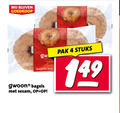 klik op dit plaatje voor een vergroting en voor vergelijkbare aanbiedingen gerelateerd aan ` bagels 4 gwoon sesam pak stuks ` bagels 4 gwoon sesam pak stuks