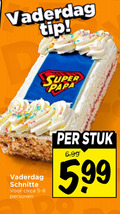 klik op dit plaatje voor een vergroting en voor vergelijkbare aanbiedingen gerelateerd aan ` slagroomschnitte vaderdag tip super papa schnitte circa personen stuk 5.99 ` slagroomschnitte vaderdag tip super papa schnitte circa personen stuk 5.99