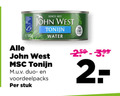klik op dit plaatje voor een vergroting en voor vergelijkbare aanbiedingen gerelateerd aan ` tonijn in blik since john west water duo stuk ` tonijn in blik since john west water duo stuk