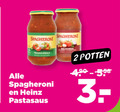 klik op dit plaatje voor een vergroting en voor vergelijkbare aanbiedingen gerelateerd aan ` 2 spagheroni tradizionale heinz pastasaus bolognese potten ` 2 spagheroni tradizionale heinz pastasaus bolognese potten