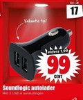 klik op dit plaatje voor een vergroting en voor vergelijkbare aanbiedingen gerelateerd aan ` 2 17 99 vakantie tip elders soundlogic autolader usb aansluitingen cent ` 2 17 99 vakantie tip elders soundlogic autolader usb aansluitingen cent