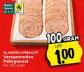 klik op dit plaatje voor een vergroting en voor vergelijkbare aanbiedingen gerelateerd aan ` 100 beter leven slagers ambacht versgesneden palingworst ` 100 beter leven slagers ambacht versgesneden palingworst