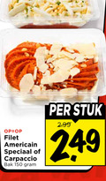 klik op dit plaatje voor een vergroting en voor vergelijkbare aanbiedingen gerelateerd aan ` filet americain 150 carpaccio bak stuk ` filet americain 150 carpaccio bak stuk