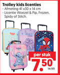 klik op dit plaatje voor een vergroting en voor vergelijkbare aanbiedingen gerelateerd aan ` 14 trolley kids licenties cm licentie woezel pip frozen stitch anna spidey aloha stuk ` 14 trolley kids licenties cm licentie woezel pip frozen stitch anna spidey aloha stuk