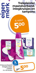 klik op dit plaatje voor een vergroting en voor vergelijkbare aanbiedingen gerelateerd aan ` inlegkruisjes tampons maandverband 4 45 merk trekpleister 5 classic stuks 8 ` inlegkruisjes tampons maandverband 4 45 merk trekpleister 5 classic stuks 8