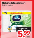 klik op dit plaatje voor een vergroting en voor vergelijkbare aanbiedingen gerelateerd aan ` toiletpapier 24 80 nalys soft pak rollen mega pack inspired before resistant 5.99 ` toiletpapier 24 80 nalys soft pak rollen mega pack inspired before resistant 5.99