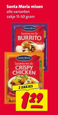 klik op dit plaatje voor een vergroting en voor vergelijkbare aanbiedingen gerelateerd aan ` maaltijdmix 2 santa maria mixen zakje burrito seasoning crispy chicken zakjes ` maaltijdmix 2 santa maria mixen zakje burrito seasoning crispy chicken zakjes