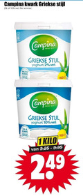 klik op dit plaatje voor een vergroting en voor vergelijkbare aanbiedingen gerelateerd aan ` kwark 1 2 10 campina griekse stijl vet emmer mild romig rijk proteine anno yoghurt 1kg kilo ` kwark 1 2 10 campina griekse stijl vet emmer mild romig rijk proteine anno yoghurt 1kg kilo