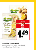 klik op dit plaatje voor een vergroting en voor vergelijkbare aanbiedingen gerelateerd aan ` thee 1 15 100 150 pickwick herbal ginger goodness lemon infusion natural caffeine supports system citroen doosjes stuks doosje zwarte fruit ` thee 1 15 100 150 pickwick herbal ginger goodness lemon infusion natural caffeine supports system citroen doosjes stuks doosje zwarte fruit