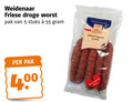 klik op dit plaatje voor een vergroting en voor vergelijkbare aanbiedingen gerelateerd aan ` 5 55 weidenaar friese droge worst pak stuks ` 5 55 weidenaar friese droge worst pak stuks