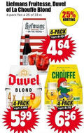 klik op dit plaatje voor een vergroting en voor vergelijkbare aanbiedingen gerelateerd aan ` speciaalbieren 4 25 33 liefmans fruitesse duvel la chouffe blond pack fles a64 4x blonde ` speciaalbieren 4 25 33 liefmans fruitesse duvel la chouffe blond pack fles a64 4x blonde