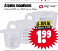 klik op dit plaatje voor een vergroting en voor vergelijkbare aanbiedingen gerelateerd aan ` 1 3 250 500 alpina maatkom inhoud ml liter delig elders 3.99 ` 1 3 250 500 alpina maatkom inhoud ml liter delig elders 3.99