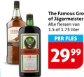 klik op dit plaatje voor een vergroting en voor vergelijkbare aanbiedingen gerelateerd aan ` whisky kruidenbitter jagermeister famous flessen liter fles ` whisky kruidenbitter jagermeister famous flessen liter fles