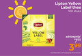 klik op dit plaatje voor een vergroting en voor vergelijkbare aanbiedingen gerelateerd aan ` thee 100 lipton yellow label stuks ` thee 100 lipton yellow label stuks