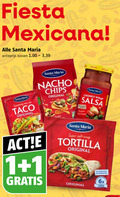 klik op dit plaatje voor een vergroting en voor vergelijkbare aanbiedingen gerelateerd aan ` 1 fiesta mexicana santa maria actieprijs seasoning mix for taco original nacho chips medium medin chunky wrap salsa sugar super soft tortilla 6x large ` 1 fiesta mexicana santa maria actieprijs seasoning mix for taco original nacho chips medium medin chunky wrap salsa sugar super soft tortilla 6x large