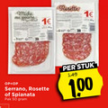 klik op dit plaatje voor een vergroting en voor vergelijkbare aanbiedingen gerelateerd aan ` 1 50 rosette serrano spianata pak stuk 00 ` 1 50 rosette serrano spianata pak stuk 00
