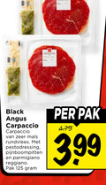 klik op dit plaatje voor een vergroting en voor vergelijkbare aanbiedingen gerelateerd aan ` black angus carpaccio rundvlees pestodressing pijnboompitten parmigiano reggiano pak 3.99 ` black angus carpaccio rundvlees pestodressing pijnboompitten parmigiano reggiano pak 3.99