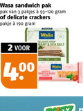 klik op dit plaatje voor een vergroting en voor vergelijkbare aanbiedingen gerelateerd aan ` 2 3 wasa sandwich pak delicate crackers pakje crisp mary sea salt basil ` 2 3 wasa sandwich pak delicate crackers pakje crisp mary sea salt basil