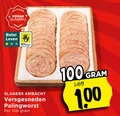 klik op dit plaatje voor een vergroting en voor vergelijkbare aanbiedingen gerelateerd aan ` 100 slagerij beter leven slagers ambacht versgesneden palingworst 1 00 ` 100 slagerij beter leven slagers ambacht versgesneden palingworst 1 00