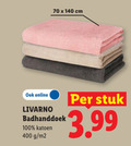klik op dit plaatje voor een vergroting en voor vergelijkbare aanbiedingen gerelateerd aan ` 100 140 400 cm online livarno badhanddoek katoen m2 stuk 3.99 ` 100 140 400 cm online livarno badhanddoek katoen m2 stuk 3.99