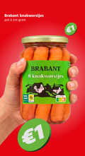 klik op dit plaatje voor een vergroting en voor vergelijkbare aanbiedingen gerelateerd aan ` 1 8 brabant knakworstjes pot beter leven ` 1 8 brabant knakworstjes pot beter leven