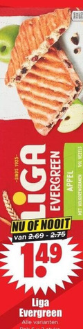 klik op dit plaatje voor een vergroting en voor vergelijkbare aanbiedingen gerelateerd aan ` fruitbiscuit liga evergreen appel volkorengranen vezels ` fruitbiscuit liga evergreen appel volkorengranen vezels