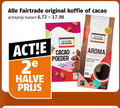 klik op dit plaatje voor een vergroting en voor vergelijkbare aanbiedingen gerelateerd aan ` koffie 200 fairtrade original cacao actieprijs 2e halve poeder aroma snelfilter maling 06 ` koffie 200 fairtrade original cacao actieprijs 2e halve poeder aroma snelfilter maling 06