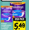 klik op dit plaatje voor een vergroting en voor vergelijkbare aanbiedingen gerelateerd aan ` giga pack always daily protect inlegkruisjes maand verband norma odour lock ` giga pack always daily protect inlegkruisjes maand verband norma odour lock