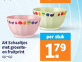 klik op dit plaatje voor een vergroting en voor vergelijkbare aanbiedingen gerelateerd aan ` schaaltjes groente fruitprint stuk ` schaaltjes groente fruitprint stuk