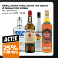 klik op dit plaatje voor een vergroting en voor vergelijkbare aanbiedingen gerelateerd aan ` wodka whisky likeur rum 17 25 malibu absolut vodka havana club especial jameson irish whiskey fles 700 1000 ml actieprijs wolke triple distilled with comet ` wodka whisky likeur rum 17 25 malibu absolut vodka havana club especial jameson irish whiskey fles 700 1000 ml actieprijs wolke triple distilled with comet