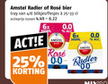 klik op dit plaatje voor een vergroting en voor vergelijkbare aanbiedingen gerelateerd aan ` radler bier 25 amstel rosee tray 4 6 blikjes 25-33 actieprijs 6x 300ml 0.0 ` radler bier 25 amstel rosee tray 4 6 blikjes 25-33 actieprijs 6x 300ml 0.0
