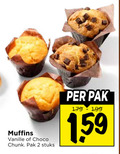 klik op dit plaatje voor een vergroting en voor vergelijkbare aanbiedingen gerelateerd aan ` 2 muffins vanille choco chunk pak stuks ` 2 muffins vanille choco chunk pak stuks