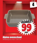 klik op dit plaatje voor een vergroting en voor vergelijkbare aanbiedingen gerelateerd aan ` 4 20 99 alpina ovenschaal cm elders cent ` 4 20 99 alpina ovenschaal cm elders cent