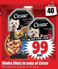 klik op dit plaatje voor een vergroting en voor vergelijkbare aanbiedingen gerelateerd aan ` hondenvoer 40 60 99 150 cesar cuisine saus kalf classic pate sheba filet cent filets kuip ` hondenvoer 40 60 99 150 cesar cuisine saus kalf classic pate sheba filet cent filets kuip