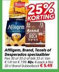 klik op dit plaatje voor een vergroting en voor vergelijkbare aanbiedingen gerelateerd aan ` speciaalbieren 6 25 30 33 texels speciaalbier skuumkoppe 6x affligem 300ml blond brand dubbel bock desperados fles blik pack dubbelbock ` speciaalbieren 6 25 30 33 texels speciaalbier skuumkoppe 6x affligem 300ml blond brand dubbel bock desperados fles blik pack dubbelbock
