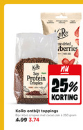 klik op dit plaatje voor een vergroting en voor vergelijkbare aanbiedingen gerelateerd aan ` 25 250 soy protein crispies cocoa easy breakfast topping fraises r dried fruits added sugar ontbijt toppings cacao zak ` 25 250 soy protein crispies cocoa easy breakfast topping fraises r dried fruits added sugar ontbijt toppings cacao zak