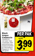klik op dit plaatje voor een vergroting en voor vergelijkbare aanbiedingen gerelateerd aan ` carpaccio black angus rundvlees pestodressing pijnboompitten parmigiano reggiano pak 3.99 ` carpaccio black angus rundvlees pestodressing pijnboompitten parmigiano reggiano pak 3.99