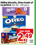 klik op dit plaatje voor een vergroting en voor vergelijkbare aanbiedingen gerelateerd aan ` biscuit 6 milka biscuits oreo koek lu prince pak 150-300 choco supreme white stuk princess ` biscuit 6 milka biscuits oreo koek lu prince pak 150-300 choco supreme white stuk princess