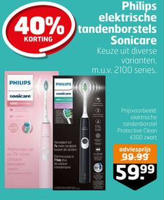 aanplakbiljet Doe een poging donker Philips electrische tandenborstel folder aanbieding bij Kruidvat - details