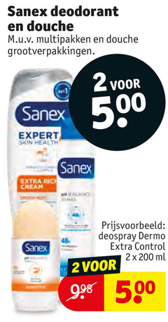  sanex douchegel deodorant 2 200 500 expert skin health douche multipakken cream 1 sexy 50 8 deospray dermo control ml 