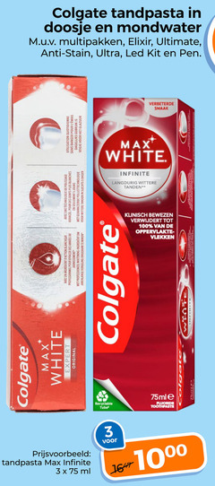  colgate tandpasta 1 3 5 16 100 doosje mondwater multipakken elixir ultimate anti stain ultra led kit pen white utilisation sans danger pour dagelijks gebruik veilig glazuur avec technologie des dents expert original infinite ml ingredient whitening jarenlange vergeling ongedaan geavanceerde poli tanden dagen recyclable tube langdurig 10 klinisch bewezen verwijdert oppervlakte vlekken 75ml fluoride toothpaste 