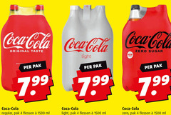  coca-cola cola 4 99 1500 coca original taste zero sugar pak regular flessen ml 7 light new bate 