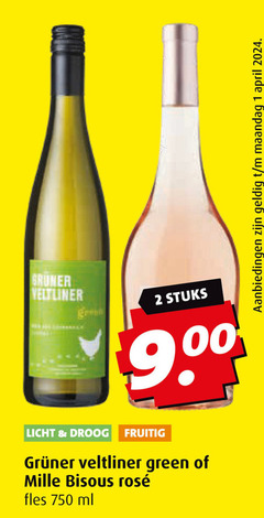  witte wijn 1 2 750 gruner veltliner stuks licht droog fruitig green rosee fles ml maandag 