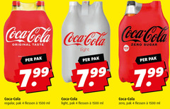  coca-cola cola 4 1500 coca light pak new regular flessen ml zero 