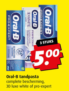  oral-b tandpasta 3 pro-expert oral b pro expert stuks bescherming 3d luxe white 